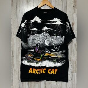Vintage AOP Arctic Cat Snowmobile Tee L